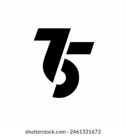 The number 765 logo design is unique and simple.