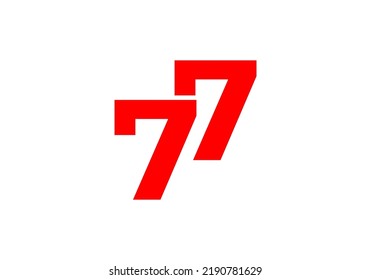 Number 77 Logo Design Brand Logo Stock Vector (Royalty Free) 2190781629 ...