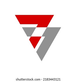 number 77 logo design for company business