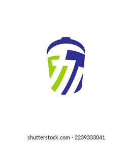 Nummer 771 Logo Symbol Design Vektorbild, numerisches Logo gefärbt.EPS10