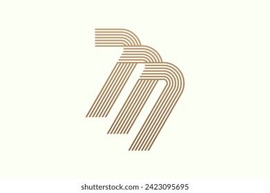 Logotipo número 777, logotipo número de monograma 777 estilo multilínea, utilizable para logotipos y aniversario de empresa, plantilla de logotipo de diseño plano, ilustración vectorial