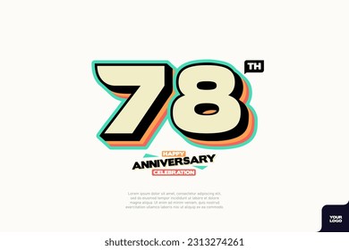 Number 78 logo icon design, 78th birthday logo number, anniversary 78