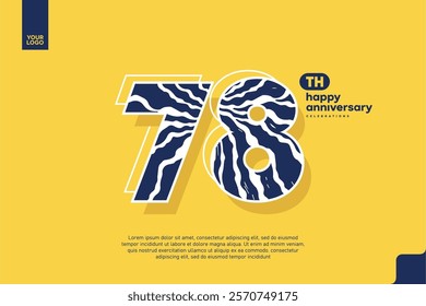 Number 78 logo icon design, 78th birthday logo number, anniversary 78