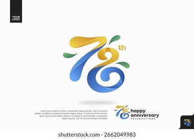 Number 78 logo icon design, 78th birthday logo number, anniversary 78