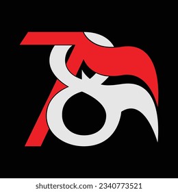 Nummer 78 Logo, Vektordesign-Vorlage