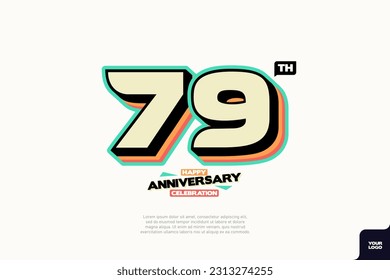 Number 79 logo icon design, 79th birthday logo number, anniversary 79