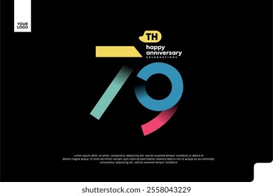 Number 79 logo icon design, 79th birthday logo number, anniversary 79