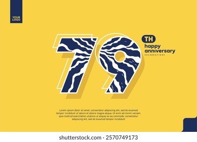 Number 79 logo icon design, 79th birthday logo number, anniversary 79