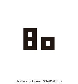 Number 8 0 square, geometric symbol  simple logo vector