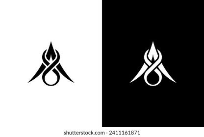 number 8 with arabic vector design template
