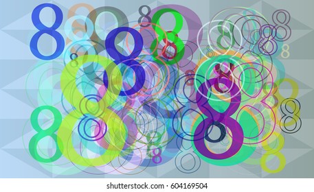 Number 8 art design
