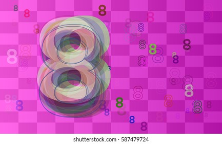 Number 8 art icon