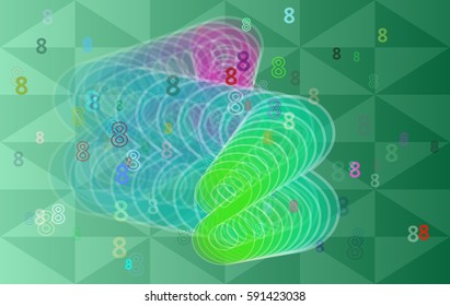Number 8 art pattern