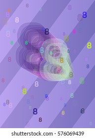 Number 8 background vector