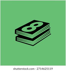 número 8 Plantilla de Vector de diseño de logotipos de libros