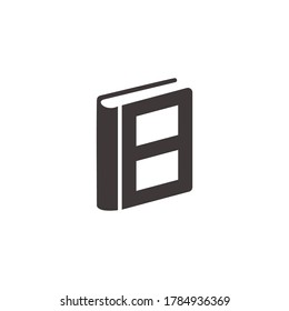number 8 book simple geometric symbol vector