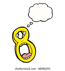 number 8 cartoon character