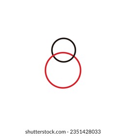Number 8 circle lines geometric symbol simple logo vector