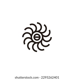 Number 8 in circle, technology geometric symbol simple logo vector