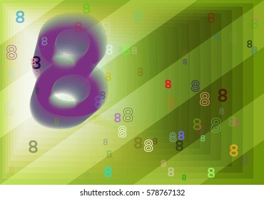 Number 8 design elements