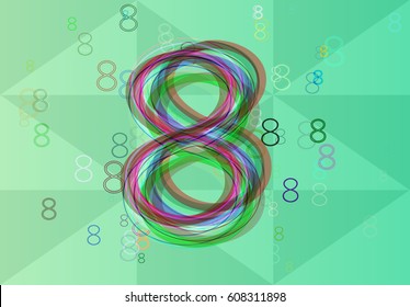 Number 8 design icon