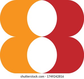 Número 8 de material vectorial del logotipo de diseño