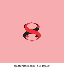 Number 8 design logo vector