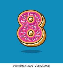 The number 8 is donut shape