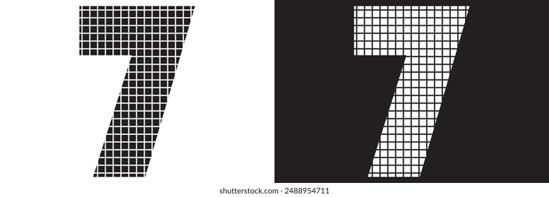 Number 8 eight 3d cube pixel shape minecraft 8 bit.   isolated on white and black background. vector . EPS 10