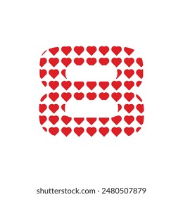 Number 8 Or Eight Pattern Love Abstract Creative Business Logo