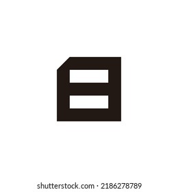 Number 8 file, square geometric symbol simple logo vector