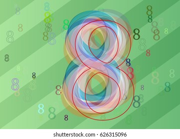 Number 8 icon background