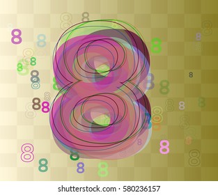 Number 8 icon vector