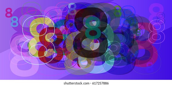 Number 8 idea background