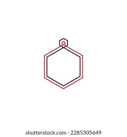 Number 8 lines, double geometric symbol simple logo vector