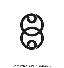 number 8 linked loop lines circle logo 