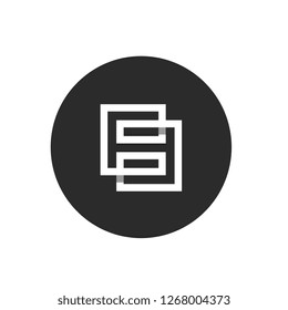 Number 8 Logo Concept, Shadow Break Style, Vector Monoline Logo Inspiration