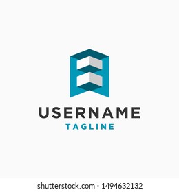 number 8 logo design inspiration . letter B logo . number 8 logo template . letter B with 3d style . 3d logo template . building architecture business 