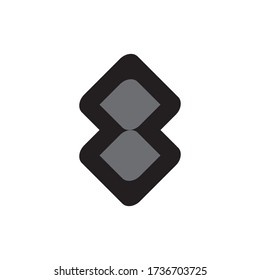 Number 8 logo design vector