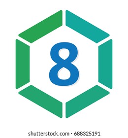 number 8 logo icon.