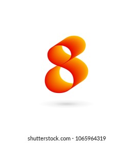 Number 8 logo icon design template elements