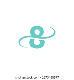 Icono de logotipo número 8 ilustración vectorial