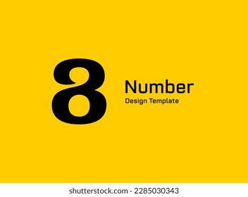Number 8 logo icon design template elements