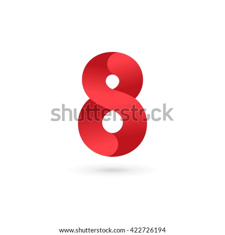 Number 8 logo icon design template elements