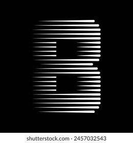 Number 8 Logo Icon Geometric Horizontal Motion Speed Lines