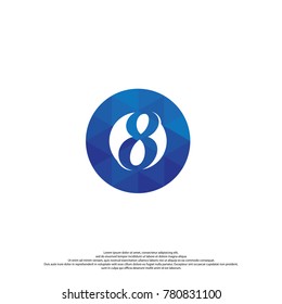 Number 8 Logo Illustration Template.