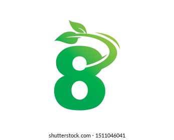 Number 8 logo or symbol template design