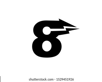 Number 8 logo or symbol template design