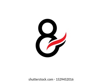 Number 8 logo or symbol template design
