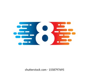 Number 8 logo or symbol template design
